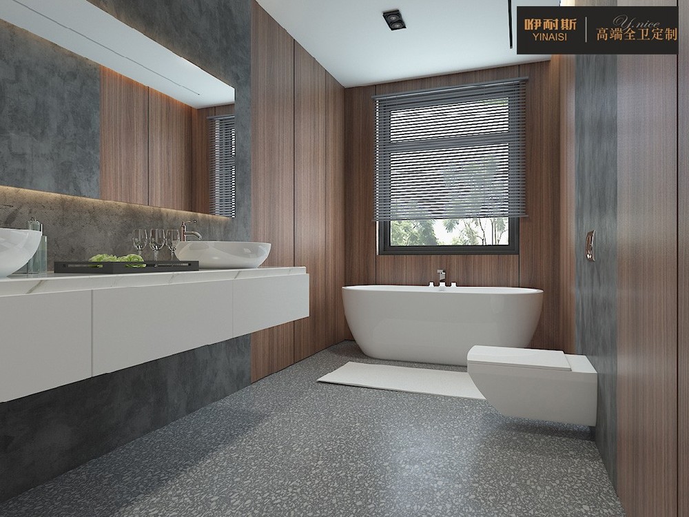 整體浴室柜怎么設計好?浴室柜與梳妝臺組合